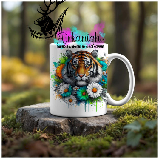 Numérique - Tasse en céramique - Collection Vivid Colors & Flowers - Animaux - Tigre