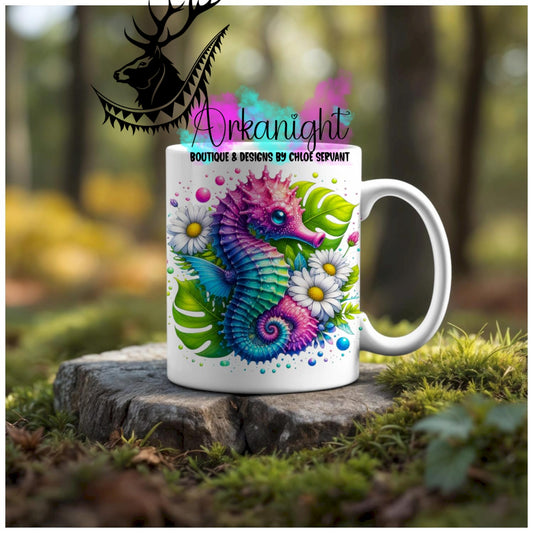 Numérique - Tasse en céramique - Collection Vivid Colors & Flowers - Animaux - Hippocampes