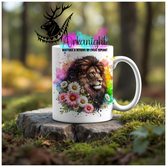 Numérique - Tasse en céramique - Collection Vivid Colors & Flowers - Animaux - Lion