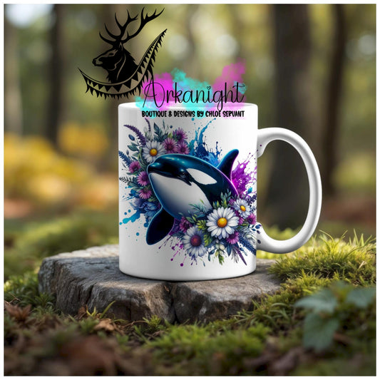 Numérique - Tasse en céramique - Collection Vivid Colors & Flowers - Animaux - Orques