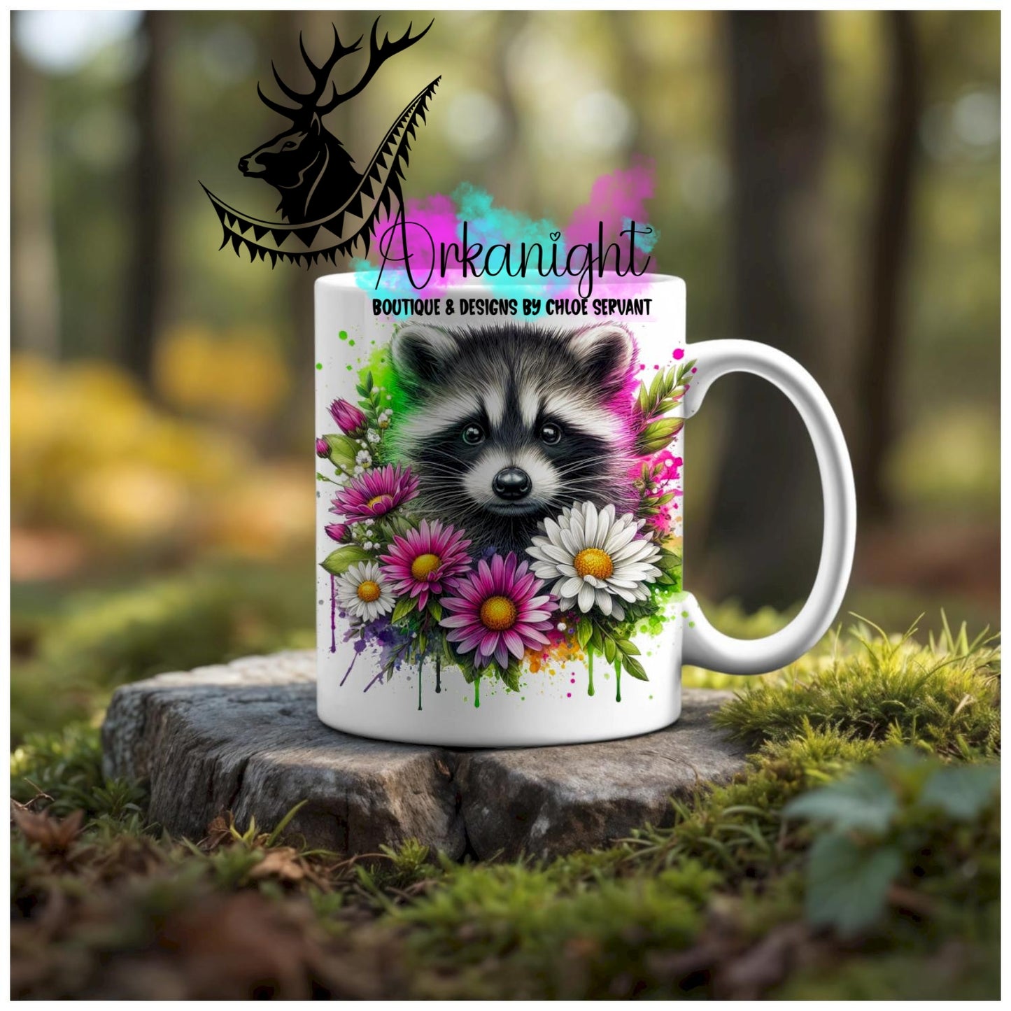 Numérique - Tasse en céramique - Collection Vivid Colors & Flowers - Animaux - Raton