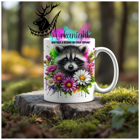 Numérique - Tasse en céramique - Collection Vivid Colors & Flowers - Animaux - Raton