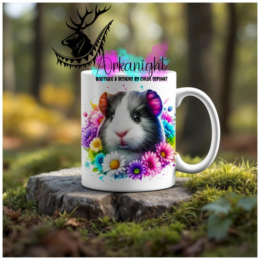 Numérique - Tasse en céramique - Collection Vivid Colors & Flowers - Animaux - Cochon D'inde