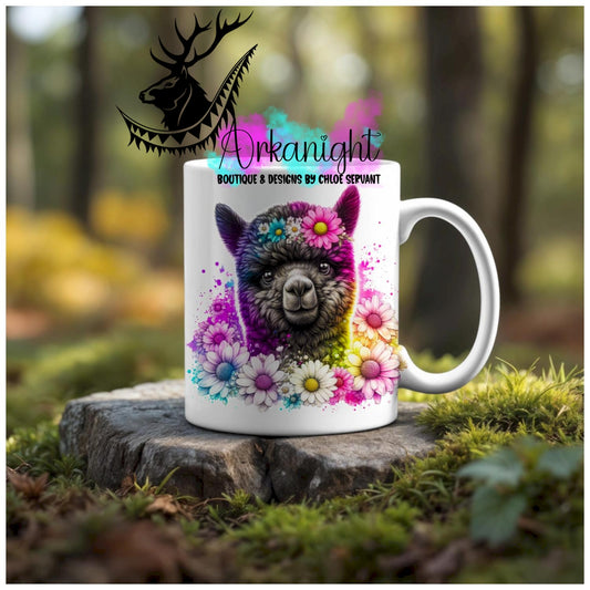 Numérique - Tasse en céramique - Collection Vivid Colors & Flowers - Animaux - Alpaga