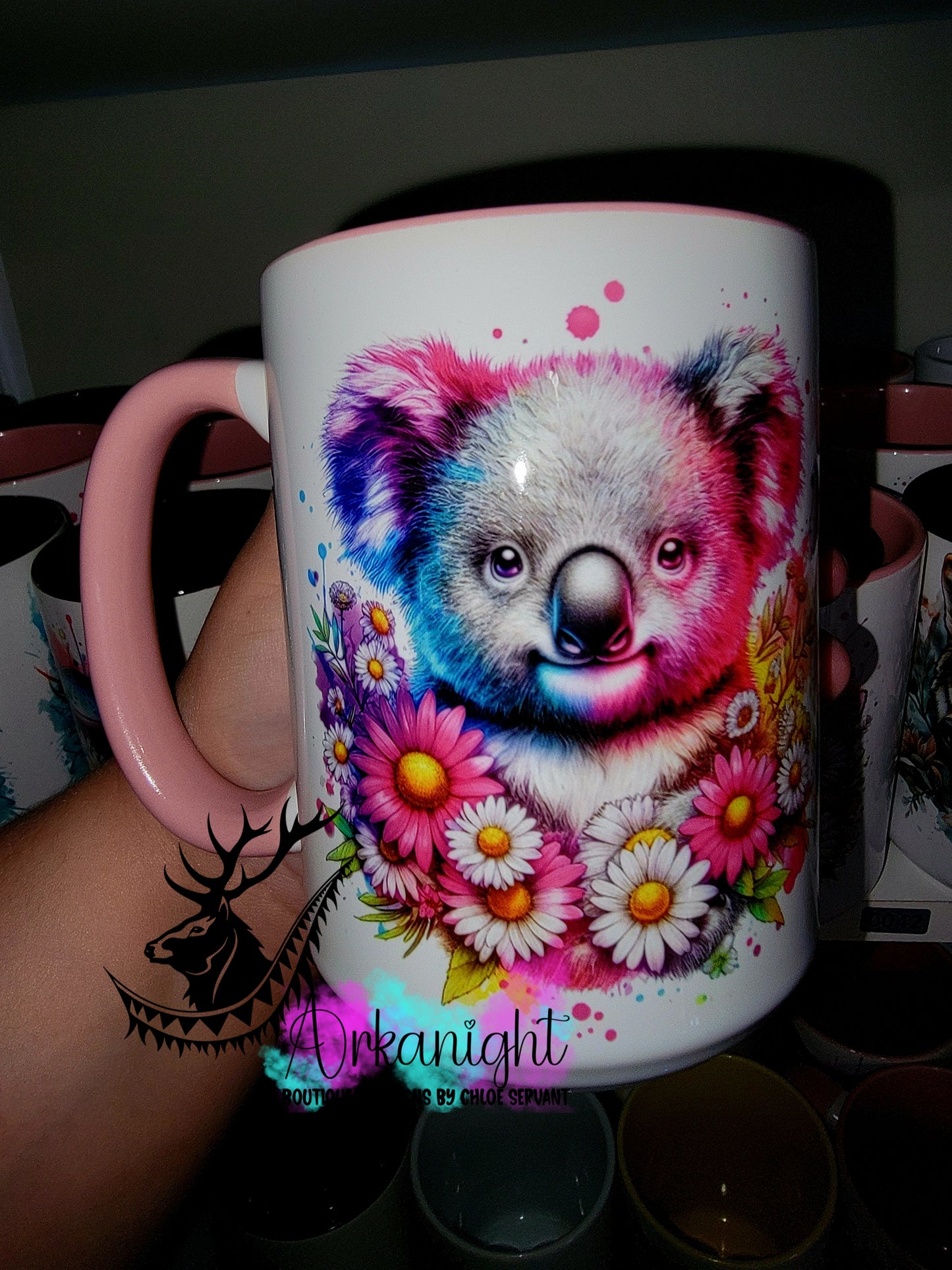 Tasse en céramique sur commande - Collection Vivid Color's & Flower's - Animaux - Koala