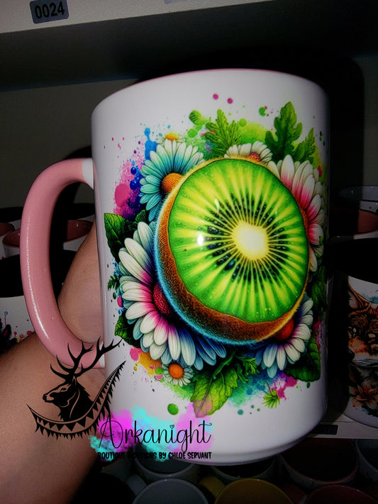 Tasse en céramique sur commande - Collection Vivid Color's & Flower's - Fruits - Kiwi