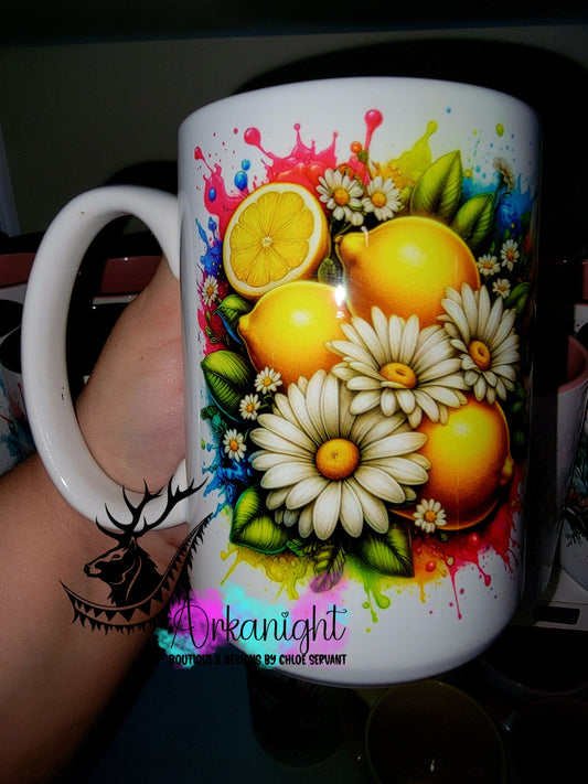Tasse en céramique sur commande - Collection Vivid Color's & Flower's - Fruits - Citron