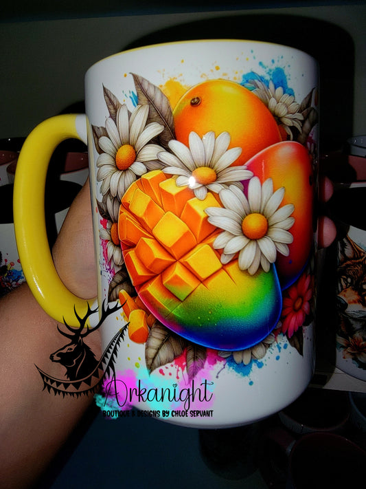 Tasse en céramique sur commande - Collection Vivid Color's & Flower's - Fruits - Mangue
