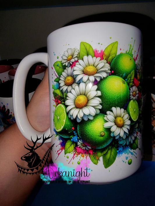 Tasse en céramique sur commande - Collection Vivid Color's & Flower's - Fruits - Lime