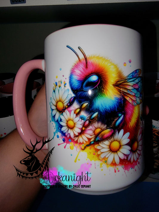 Tasse en céramique sur commande - Collection Vivid Color's & Flower's - Animaux - Abeille