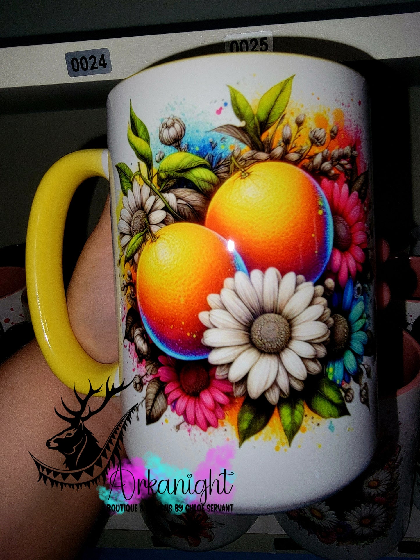 Tasse en céramique sur commande - Collection Vivid Color's & Flower's - Fruits - Orange