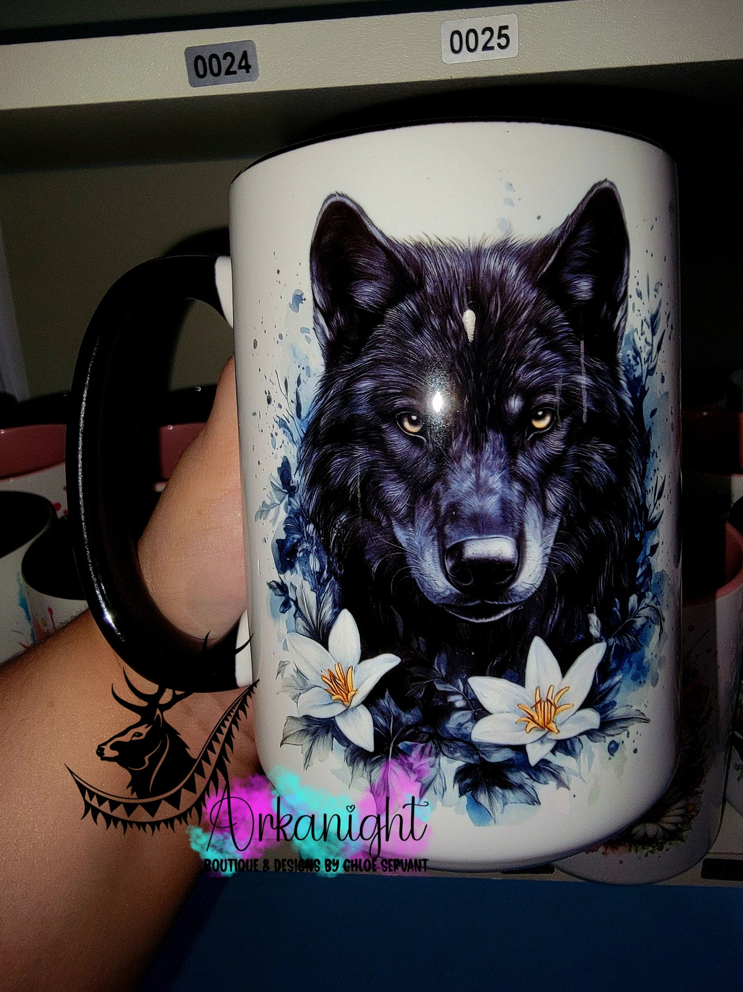Tasse en céramique sur commande - Collection Realism - Loup Noir