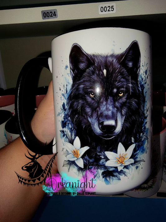 Tasse en céramique sur commande - Collection Realism - Loup Noir