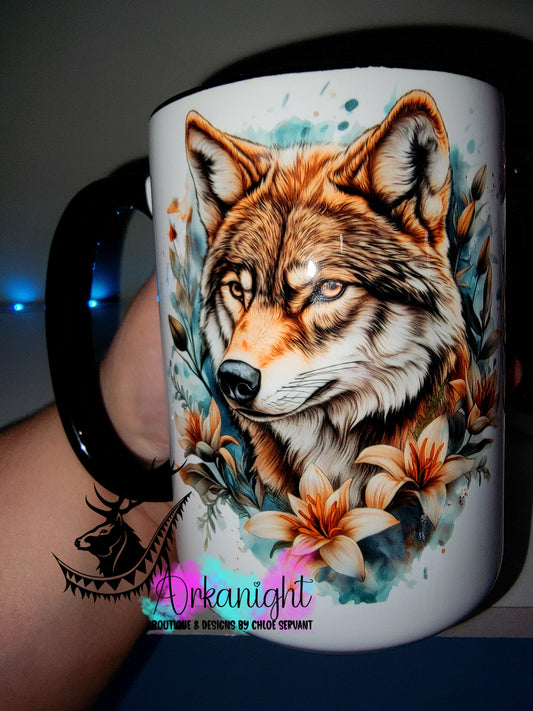 Tasse en céramique sur commande - Collection Realism - Loup Brun