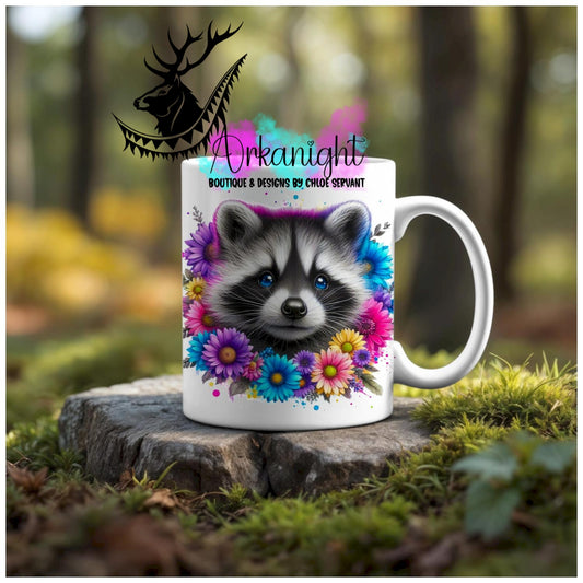Numérique - Tasse en céramique - Collection Vivid Colors & Flowers - Animaux - Raton
