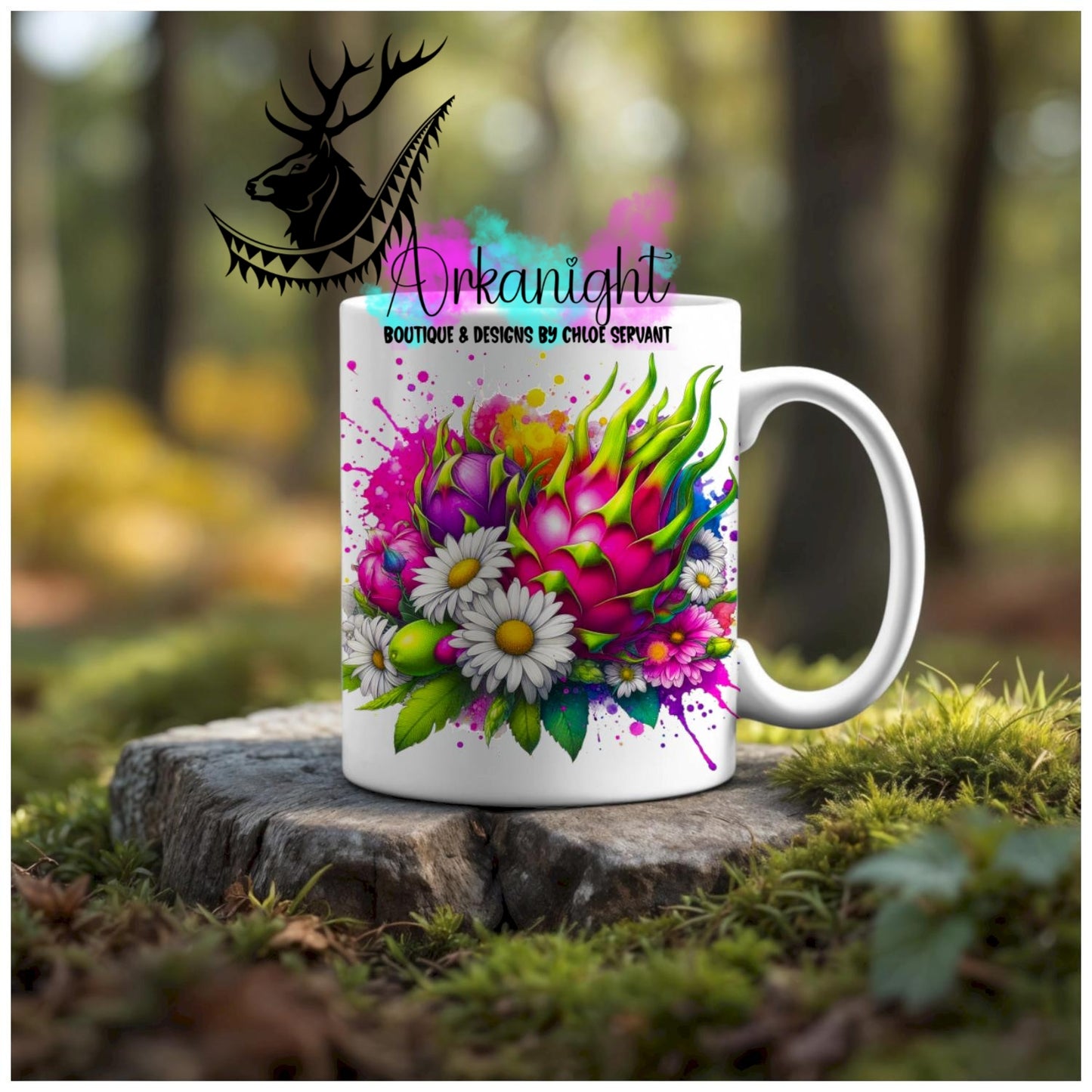 Numérique - Tasse en céramique - Collection Vivid Colors & Flowers - Fruits - Fruit du Dragon