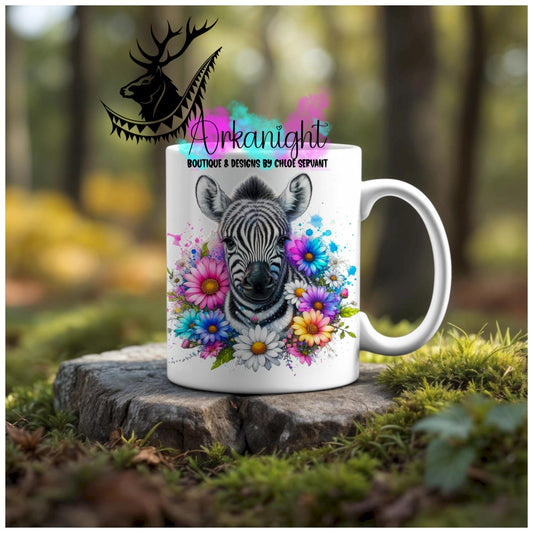 Numérique - Tasse en céramique - Collection Vivid Colors & Flowers - Animaux - Zèbre