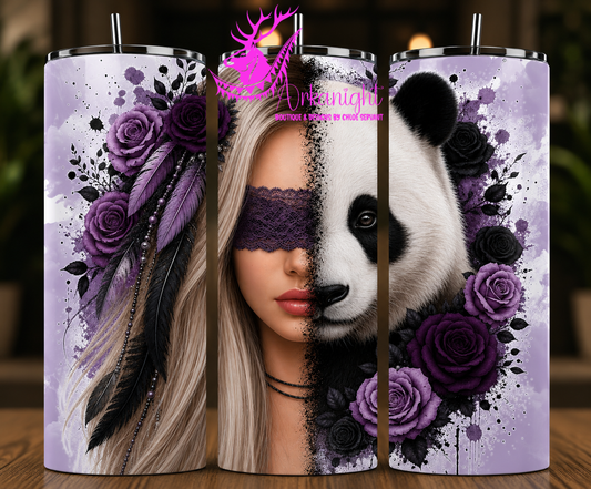 Numérique - Collection Boho 2026 -  Mi-Femme ♡ Mi-Animaux - Panda - Blonde