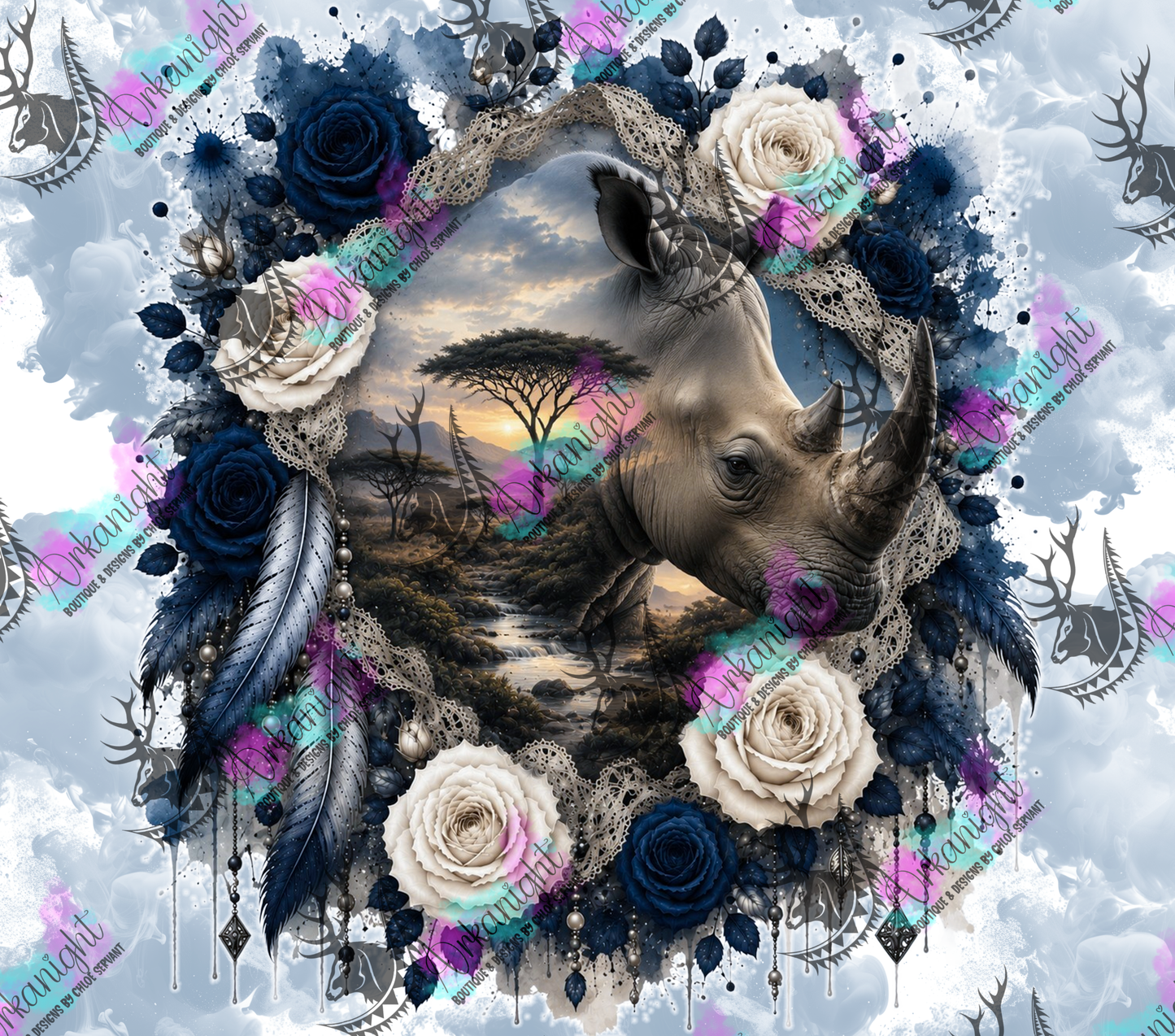 Numérique - Collection Boho 2026 -   Double Exposition ♡ Rhinocéros