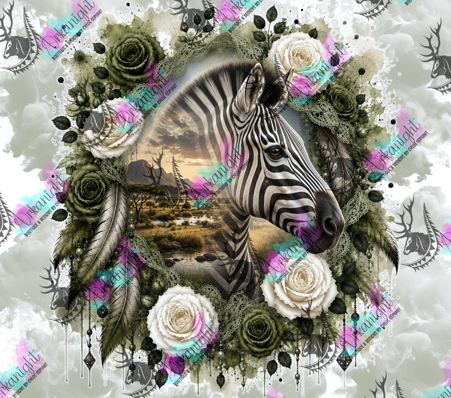 Numérique - Collection Boho 2026 -   Double Exposition ♡ Zèbre