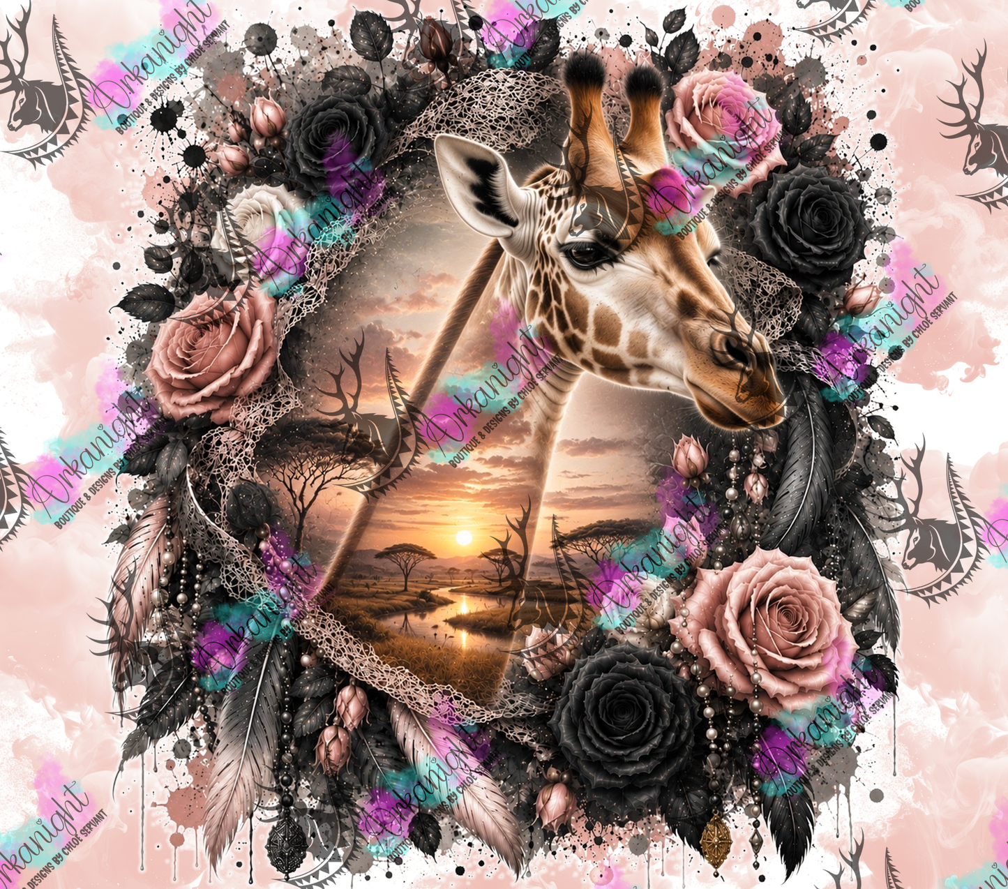 Numérique - Collection Boho 2026 -   Double Exposition ♡ Giraffe