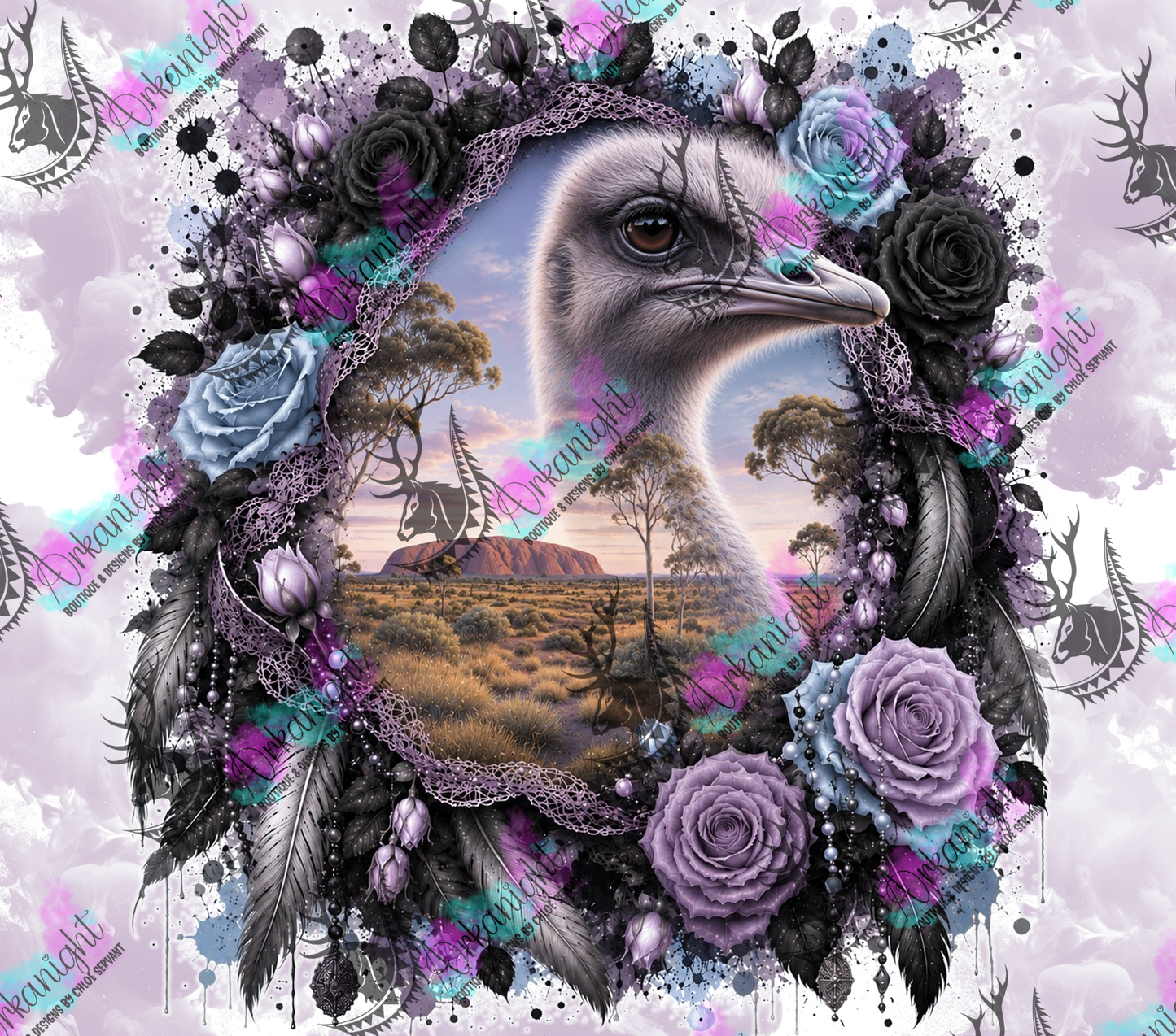 Numérique - Collection Boho 2026 -   Double Exposition ♡ Autruche