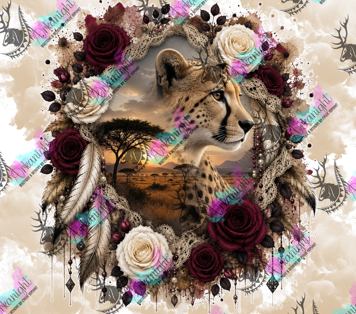 Numérique - Collection Boho 2026 -   Double Exposition ♡ Guépard