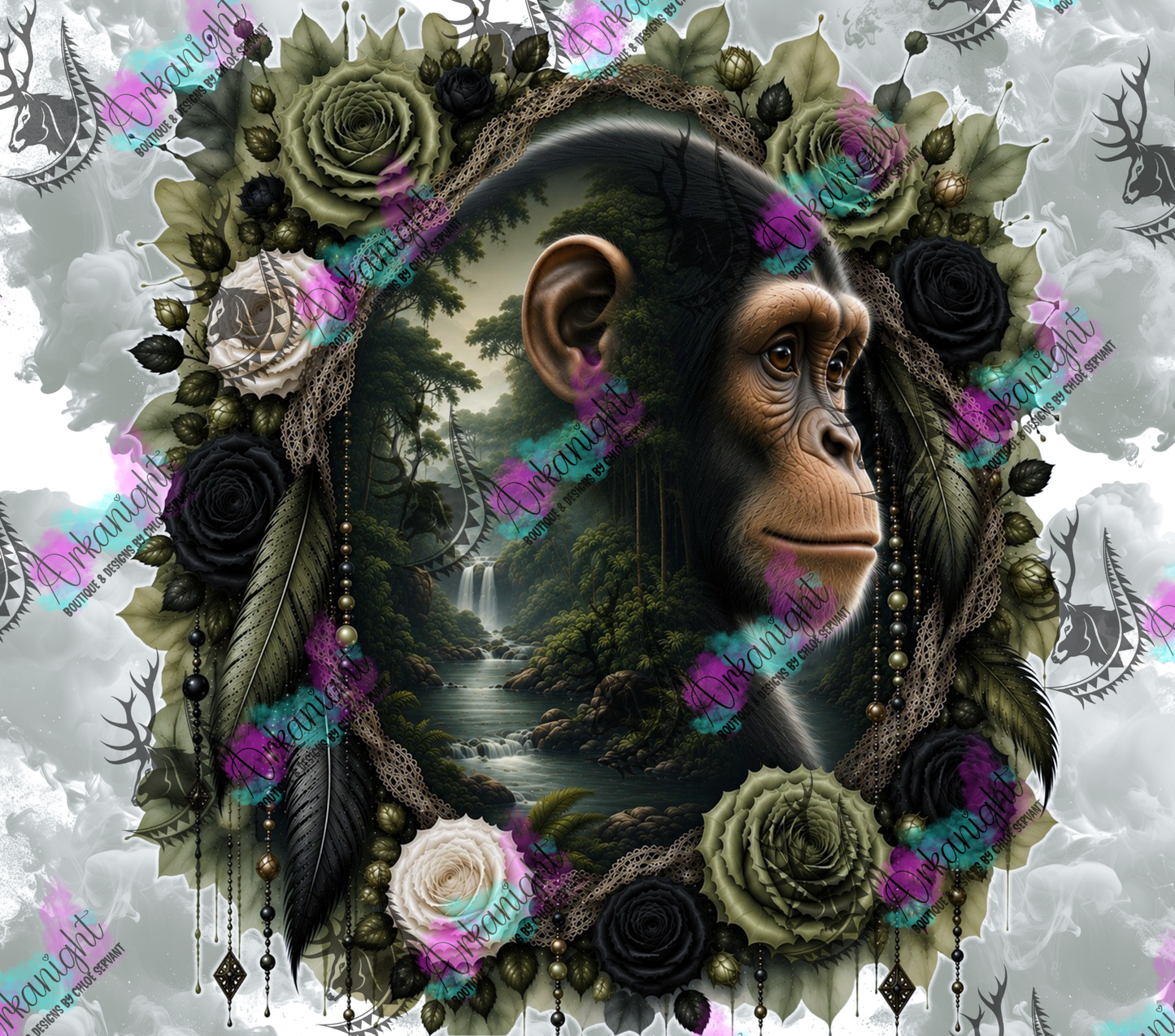 Numérique - Collection Boho 2026 -   Double Exposition ♡ Chimpanzé