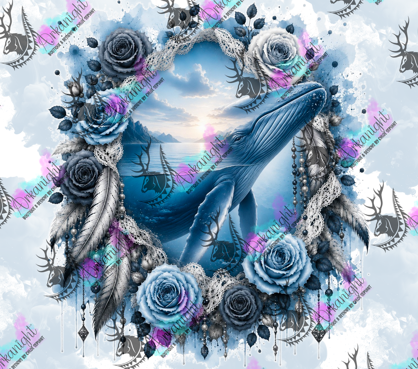 Numérique - Collection Boho 2026 -   Double Exposition ♡ Baleine Bleue