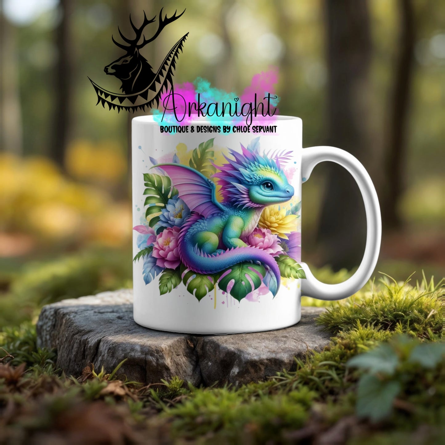 Numérique - Tasse en céramique - Collection Monstera & Dragon ♡ Pastelle
