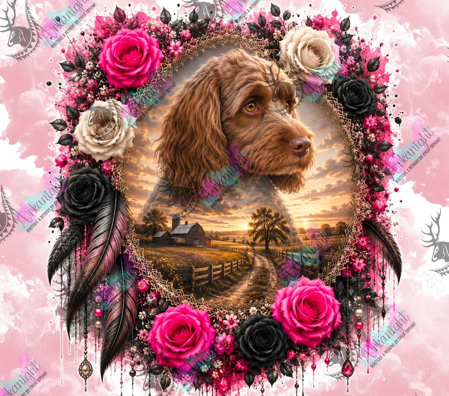 Numérique - Collection Boho 2026 -   Double Exposition ♡ Portrait ♡ Moka