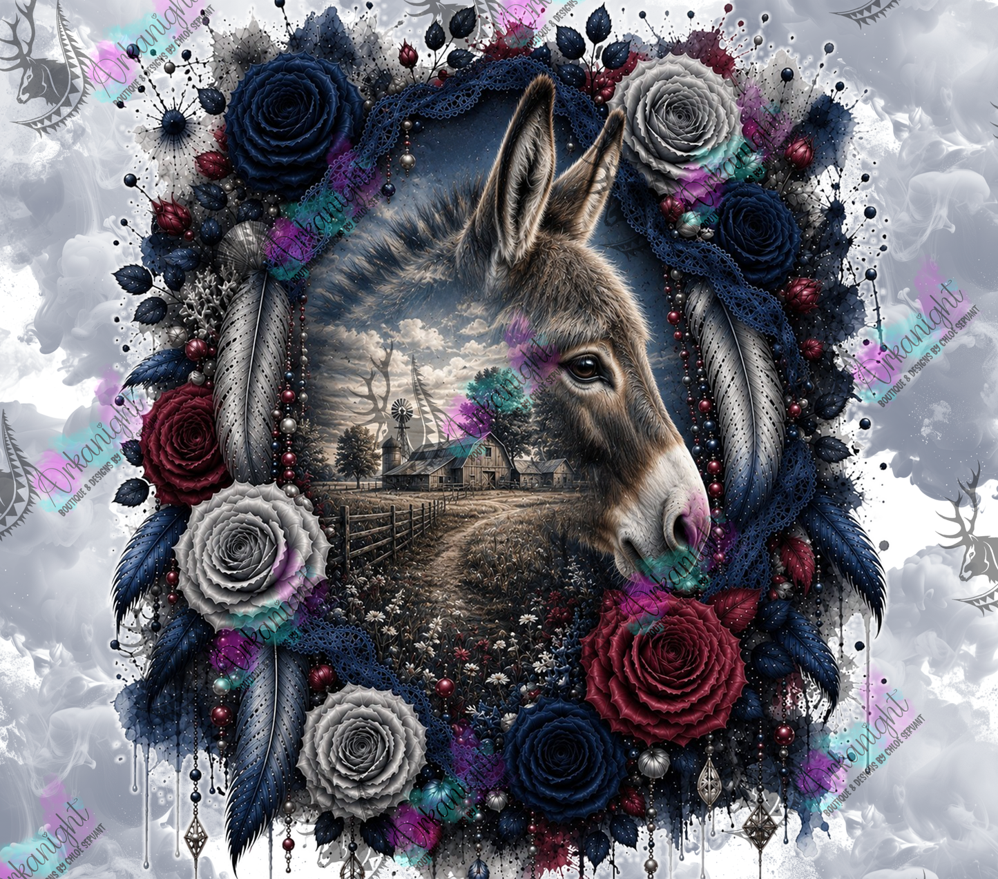 Numérique - Collection Boho 2026 -   Double Exposition ♡ Âne