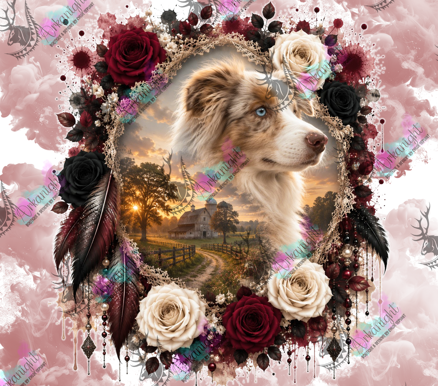 Numérique - Collection Boho 2026 -   Double Exposition ♡ Portrait ♡ Laïa