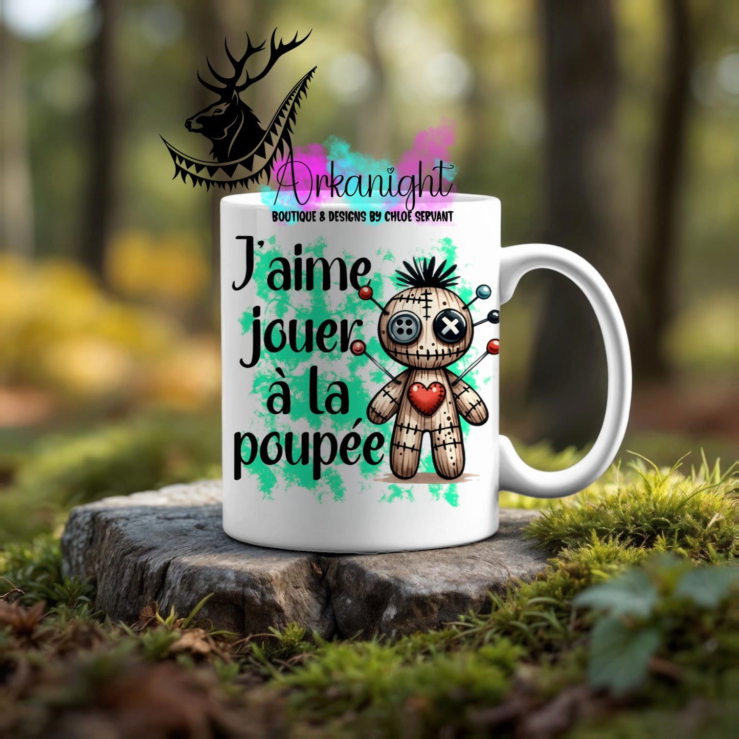 Numérique - Tasse en céramique - Collection Halloween & Witchy ♡ J'aime jouer à la poupée