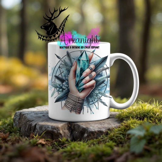 Numérique - Tasse en céramique - Collection Halloween & Witchy ♡ Crystal Aquamarine
