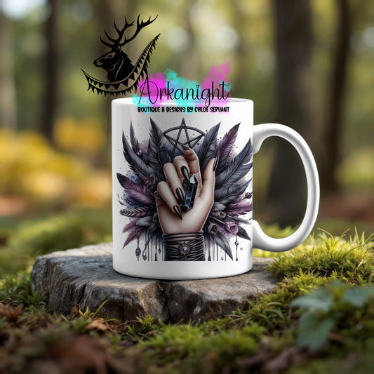 Numérique - Tasse en céramique - Collection Halloween & Witchy ♡ Crystal Black Obsidian