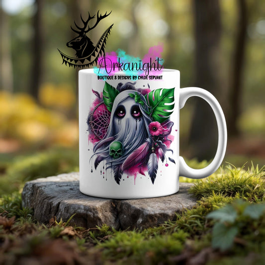 Numérique - Tasse en céramique - Collection Halloween & Witchy ♡ Fantôme Rose