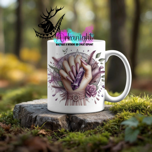 Numérique - Tasse en céramique - Collection Halloween & Witchy ♡ Crystal Améthyste