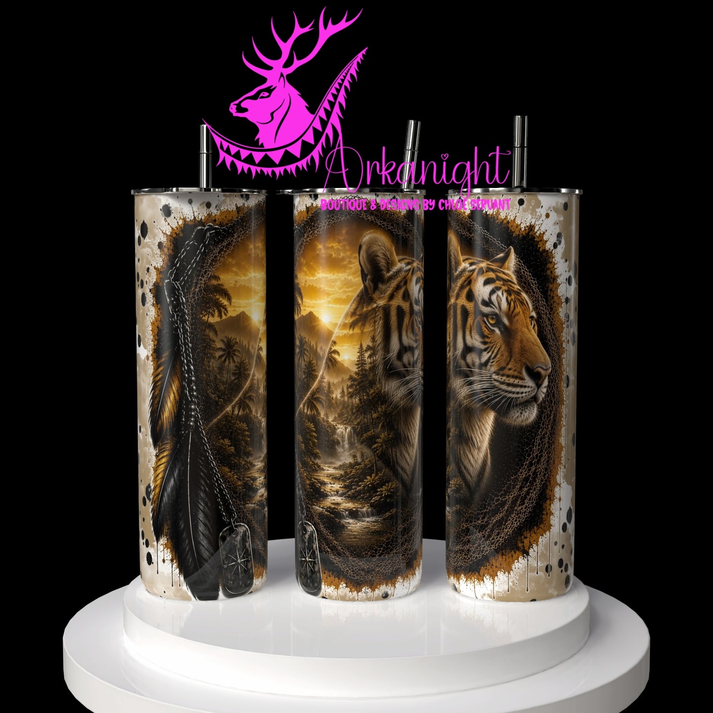 Numérique - Collection Boho 2026 -   Double Exposition ♡ Version masculine ♡ Tigre