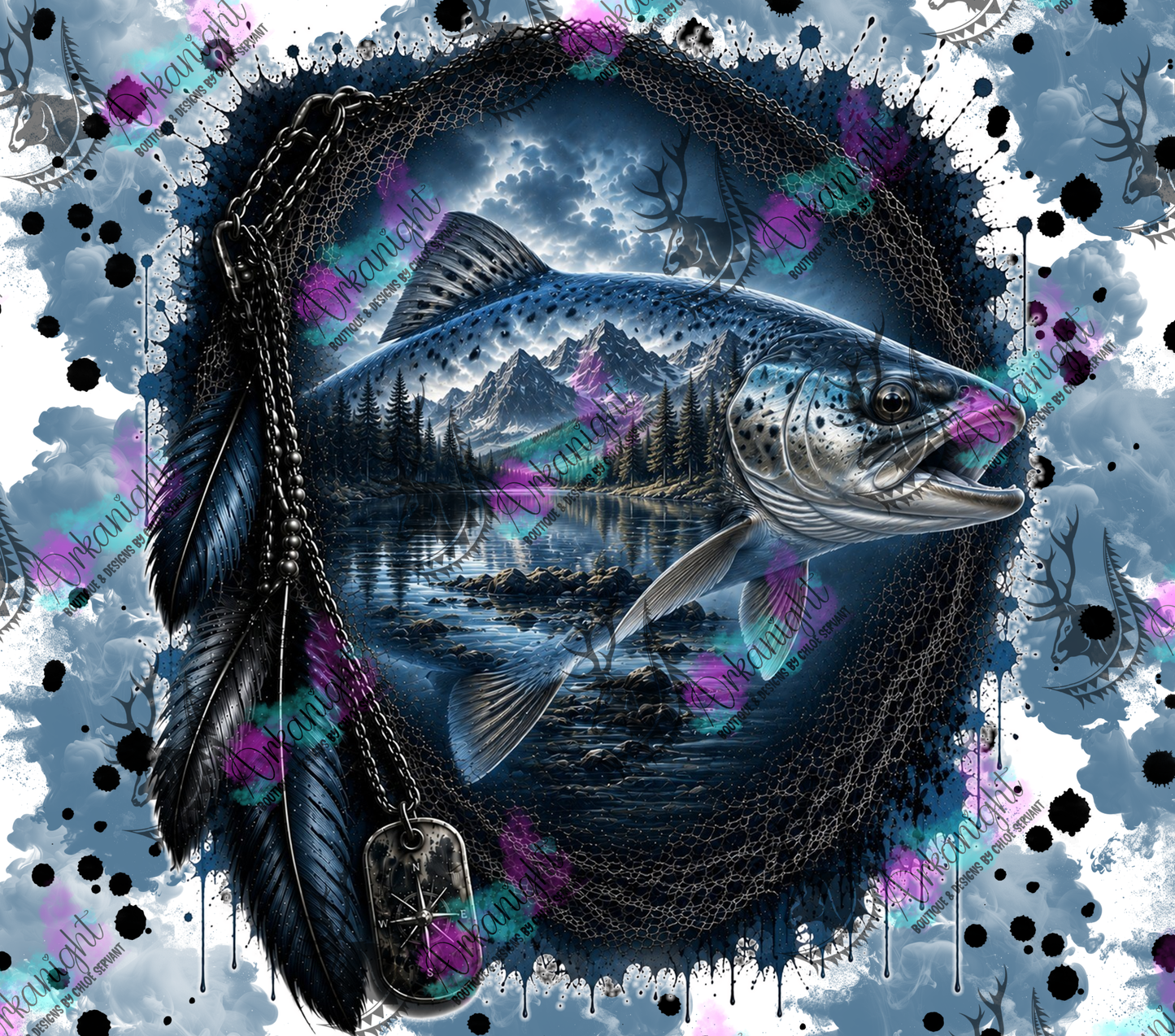 Numérique - Collection Boho 2026 -   Double Exposition ♡ Version masculine ♡ Truite