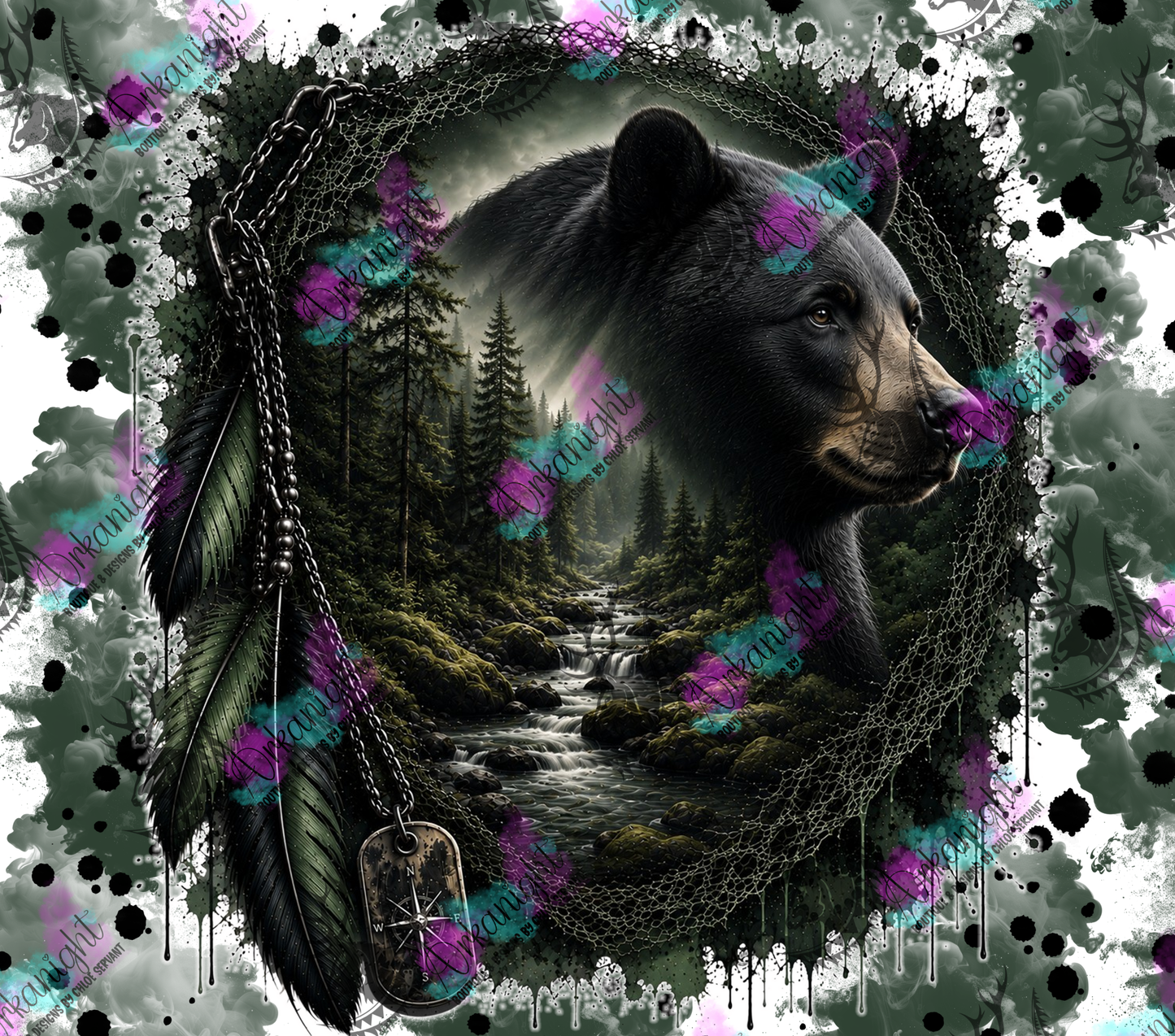 Numérique - Collection Boho 2026 -   Double Exposition ♡ Version masculine ♡ Ours