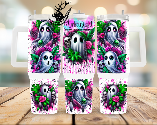 Numérique 40 oz ♡ Collection Halloween ♡ Fantôme Rose