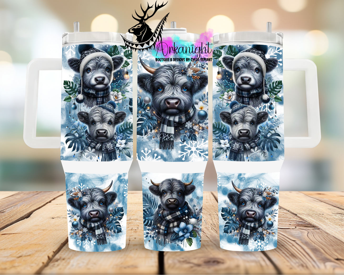 Numérique 40 oz ♡ Collection Hiver ♡ Vache Highland