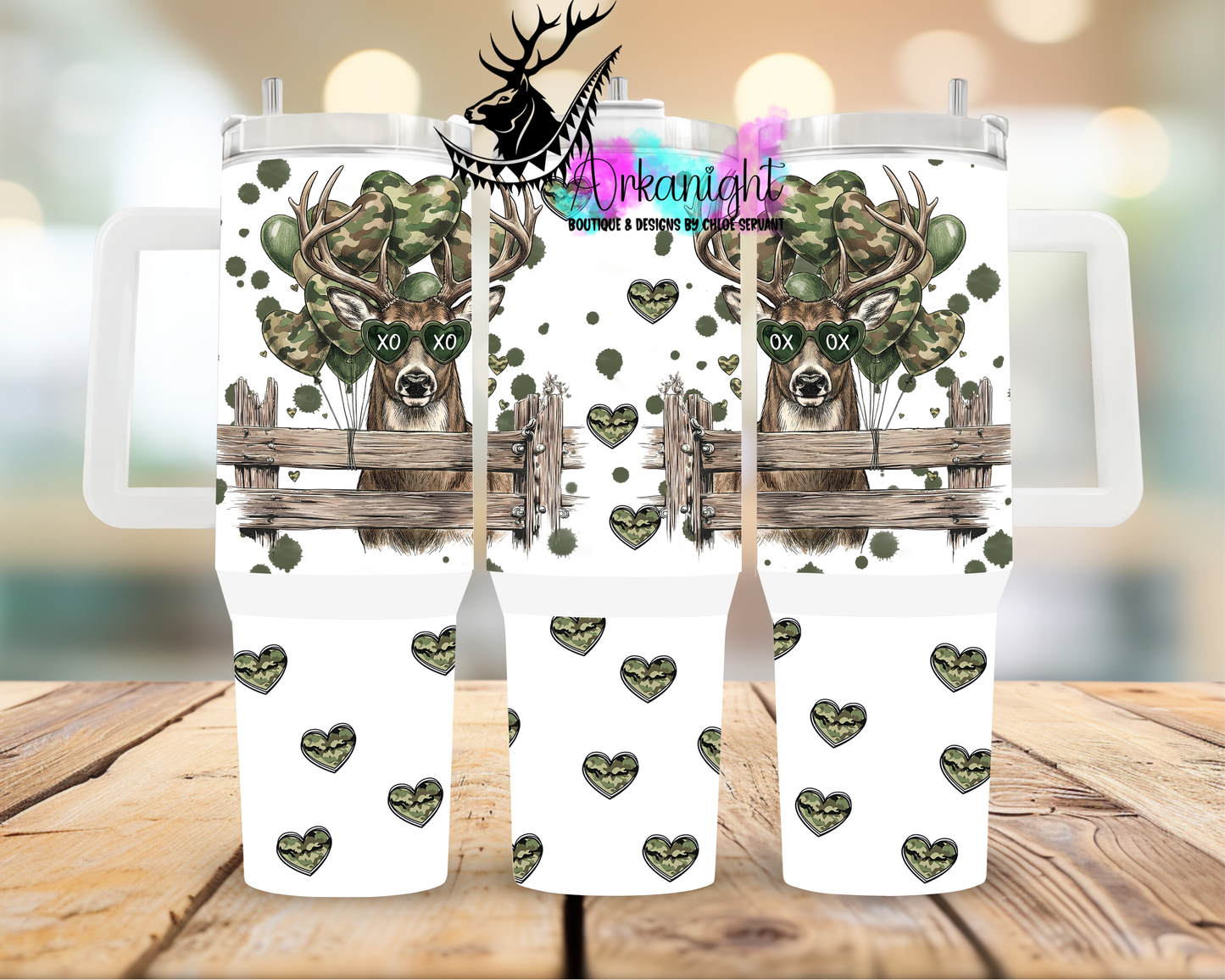 Numérique 40 oz ♡ Collection Saint-Valentin ♡ Deer Camo