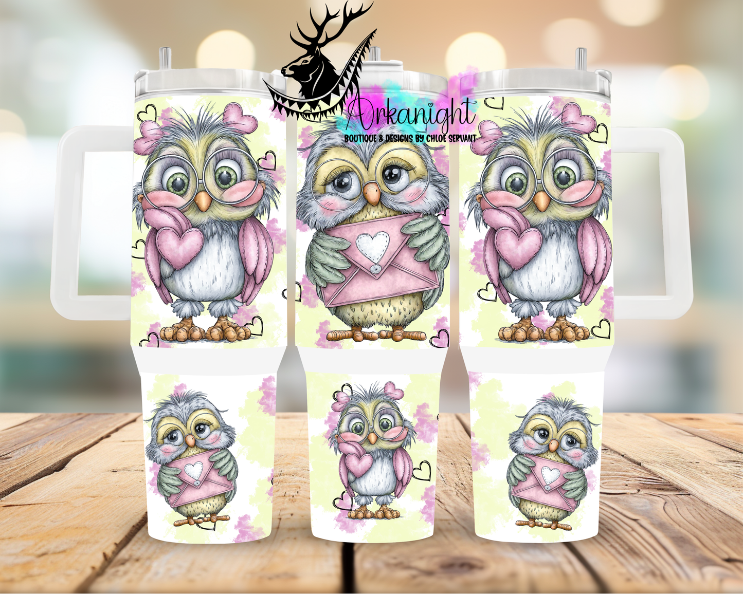 Numérique 40 oz ♡ Collection Saint-Valentin ♡ Hiboux