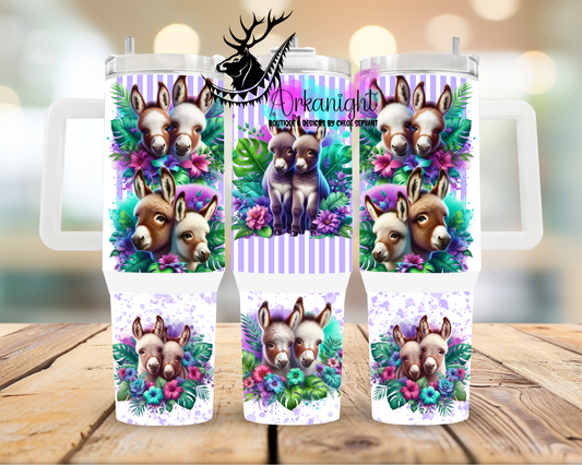 Numérique 40 oz ♡ Collection Animaux & Monstera ♡ Âne