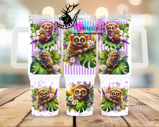 Numérique 40 oz ♡ Collection Animaux & Monstera ♡ Singe Tarsier
