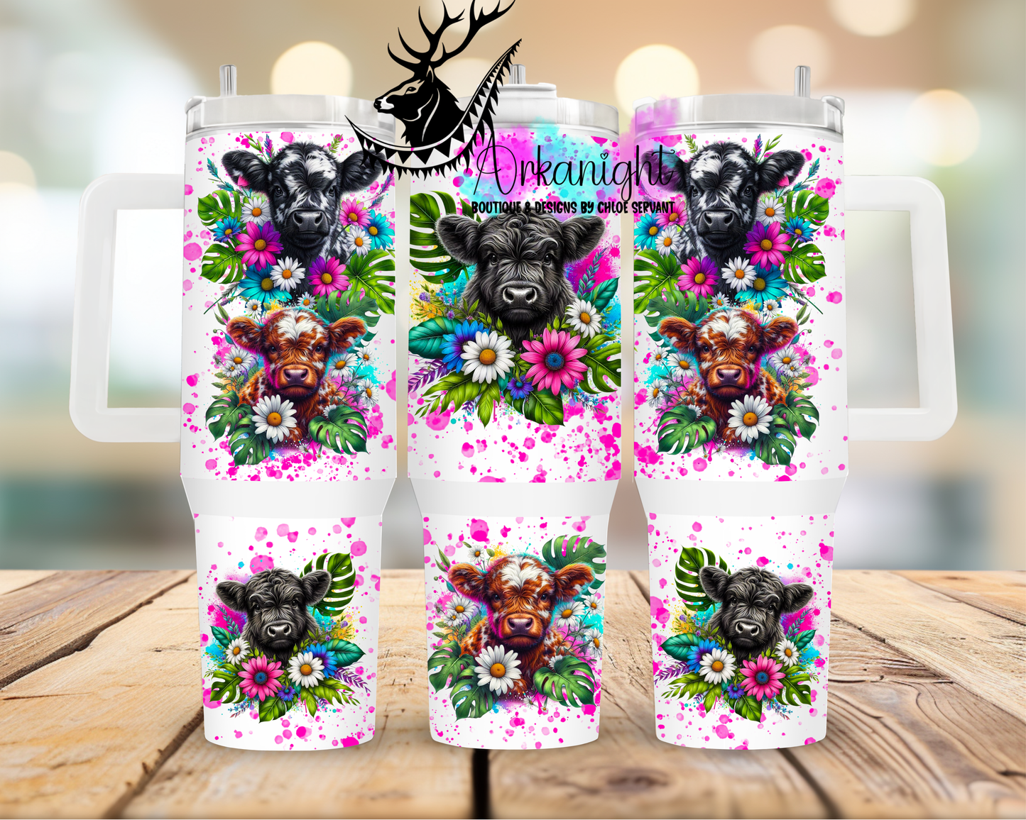 Numérique 40 oz ♡ Collection Vivid Colors ♡ Vache Highland