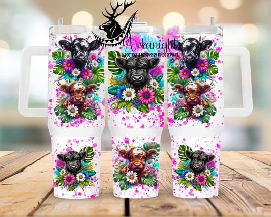 Numérique 40 oz ♡ Collection Vivid Colors ♡ Vache Highland