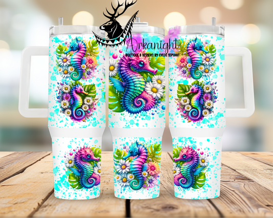 Numérique 40 oz ♡ Collection Vivid Colors ♡ Hippocampes